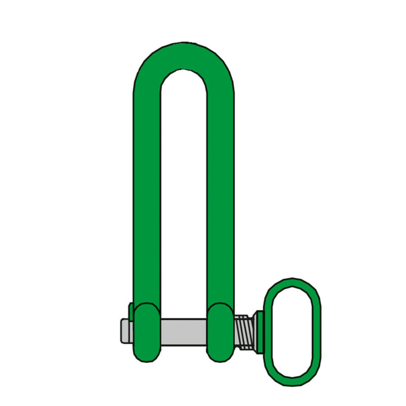 spundwandbohlen-schaekel-mit-patent-schnellverschluss-gruen-lackiert-bolzen-roh -wewira