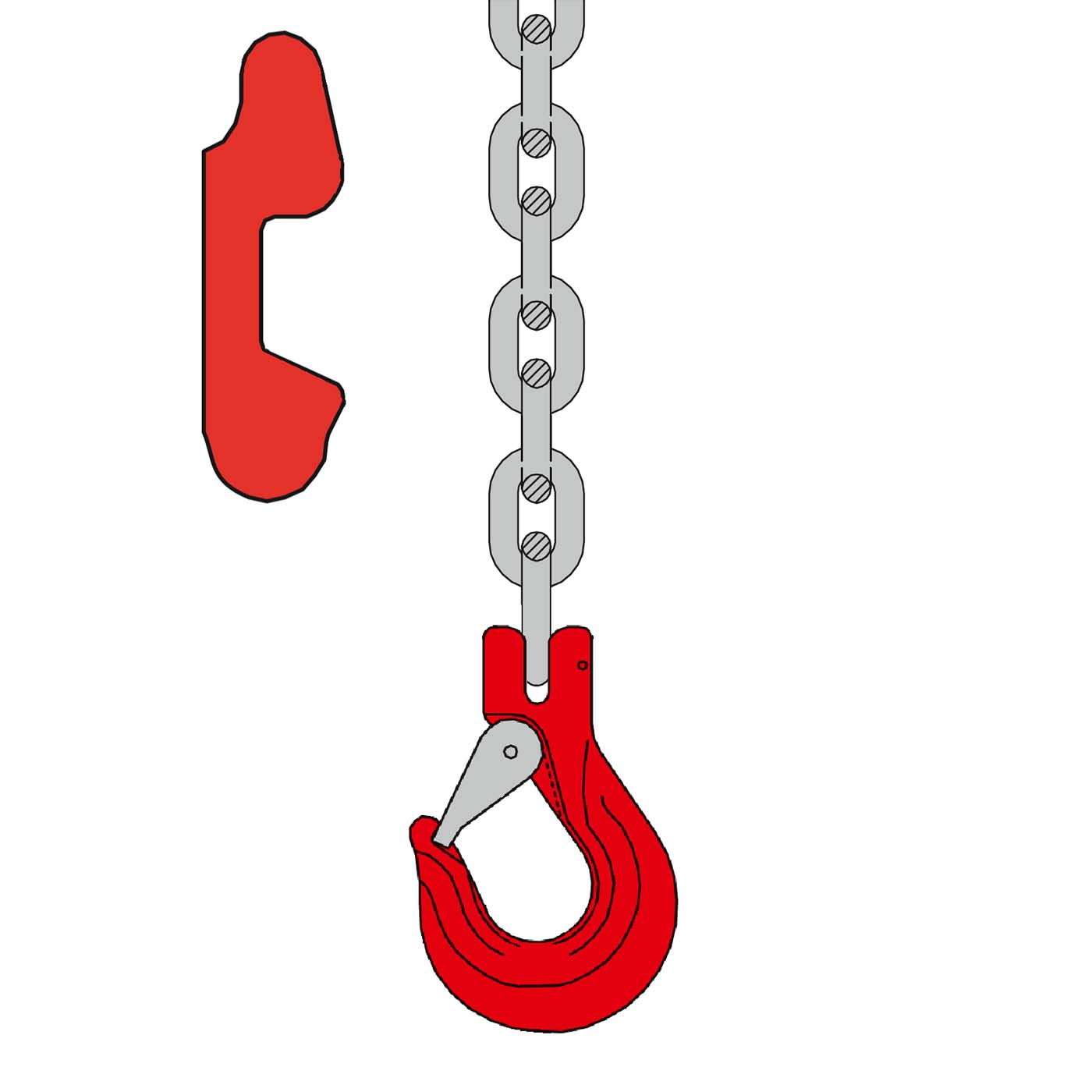 Kettengehänge, Güteklasse 8 , SIKA-Gabelkopfhaken Typ GHS mit Verkürzungsklaue EKF WEWIRAdirekt kettengehaenge-gueteklasse-8-sika-gabelkopfhaken-typ-ghs-mit-verkuerzungsklaue-ekf -wewira